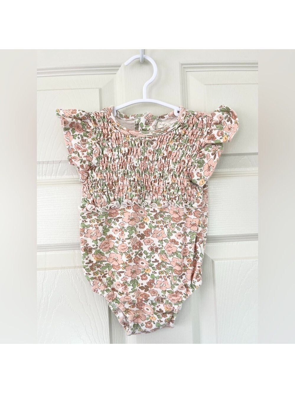 🩵 4/$20 Rabbit & Bear Floral Kids Bubble Bodysuit‎